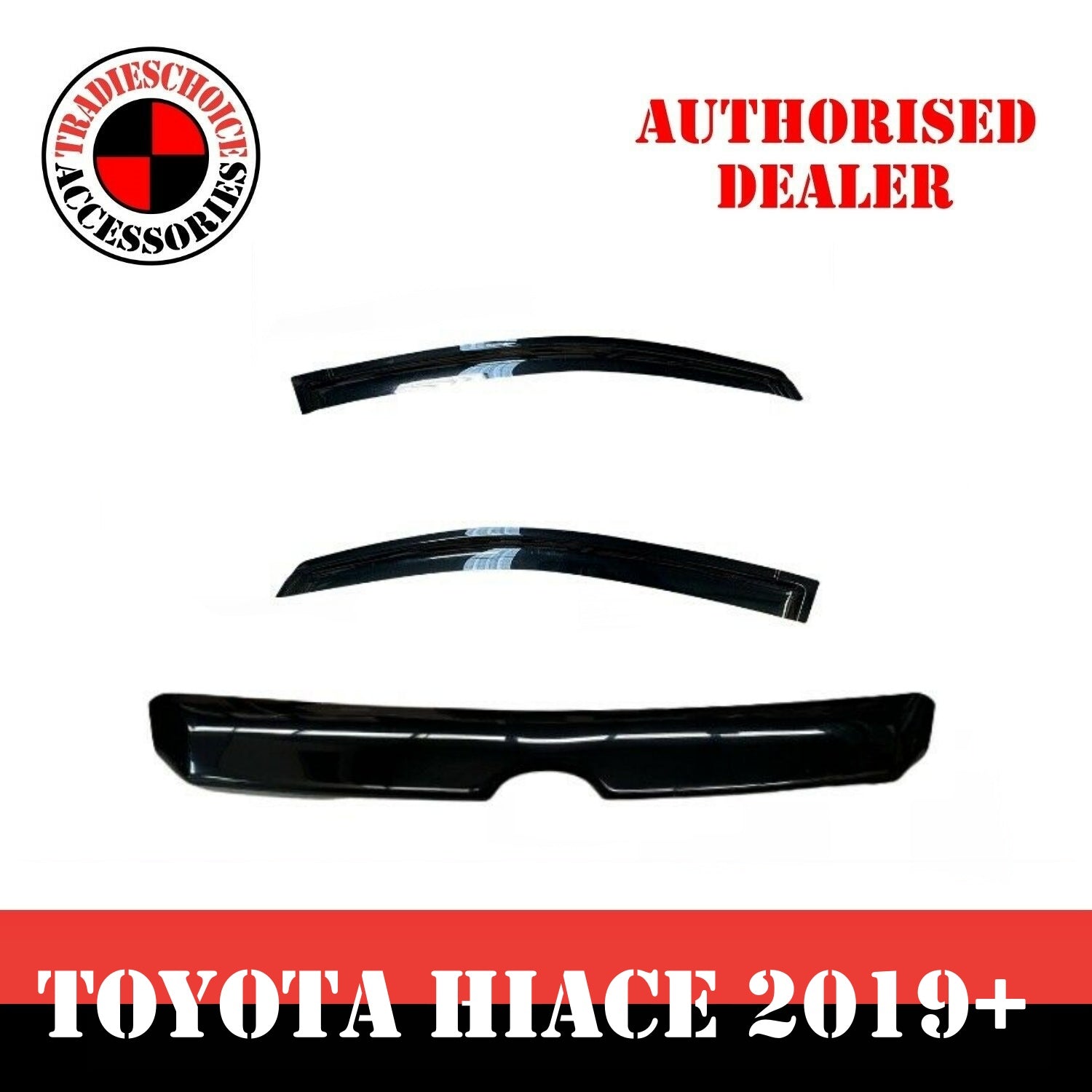 Bonnet Protector Guard + Weather Shields Window Visor to suit Toyota Hiace 2019+