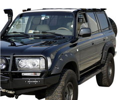 TRADIESCHOICE Matte Black Jungle Fender Flares for Toyota 80 Series Land Cruiser 1990-1998 | Style and Protection