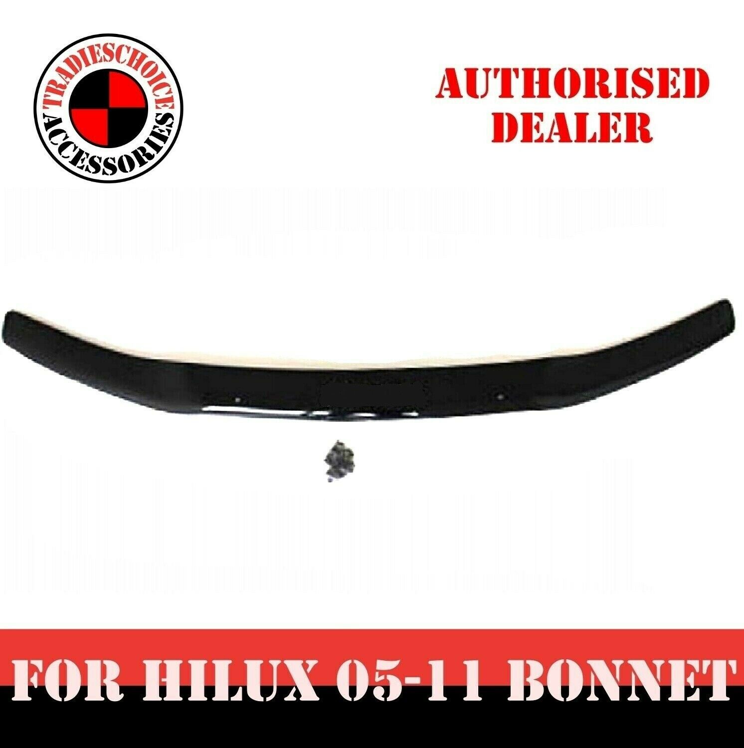 TRADIESCHOICE Bonnet Protector for Toyota Hilux 2005-2011 | Tinted Black Stone Chip Guard