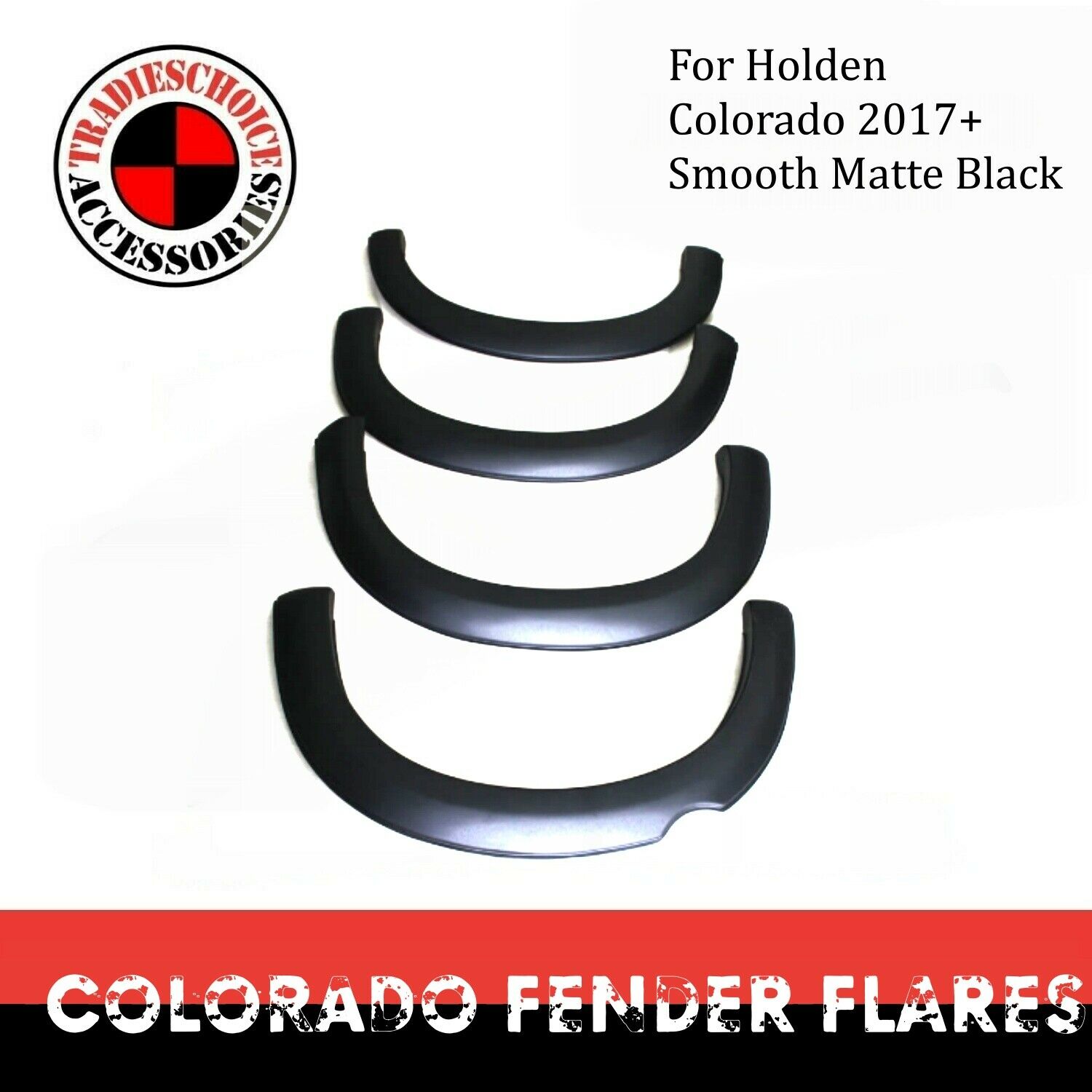 TRADIESCHOICE Matte Black Fender Flares Guard Cover for Holden Colorado 2017+ | Stylish and Protective Arch Enhancements